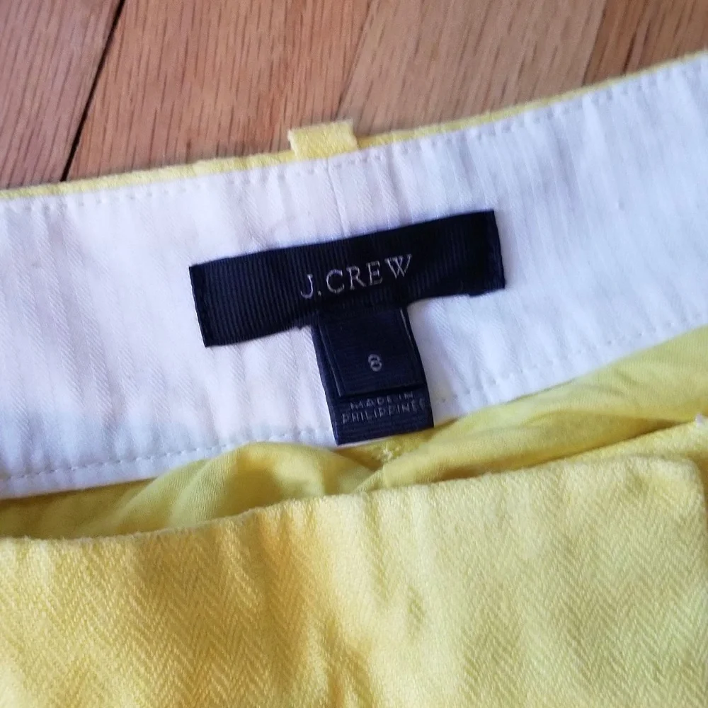 🪩 Yellow J. Crew Shorts sz 8